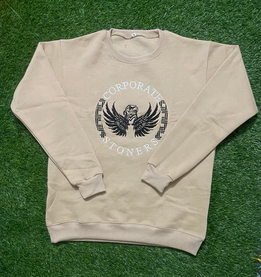 BEIGE EXECUTIVE EAGLE SWEATSHIRT