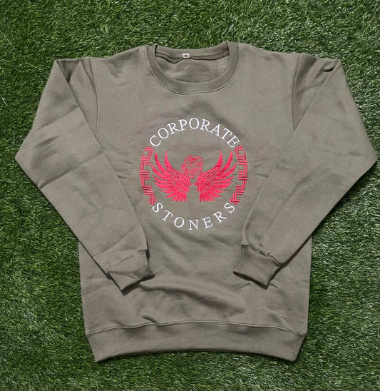 OLIVE EXECUTIVE EAGLE SWEATSHIRT